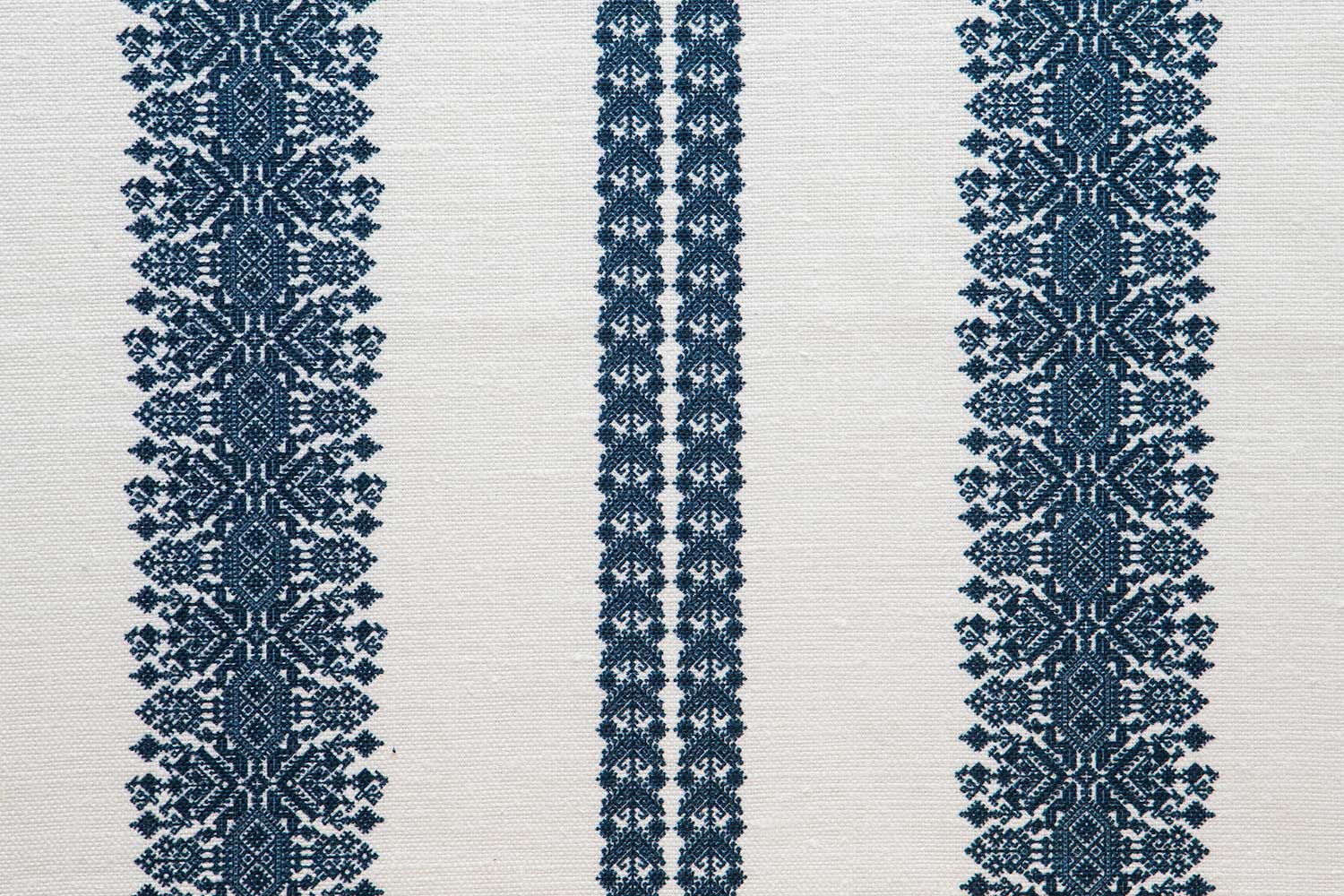 Abbot Atlas cycladic stripe blue fabric linen printed