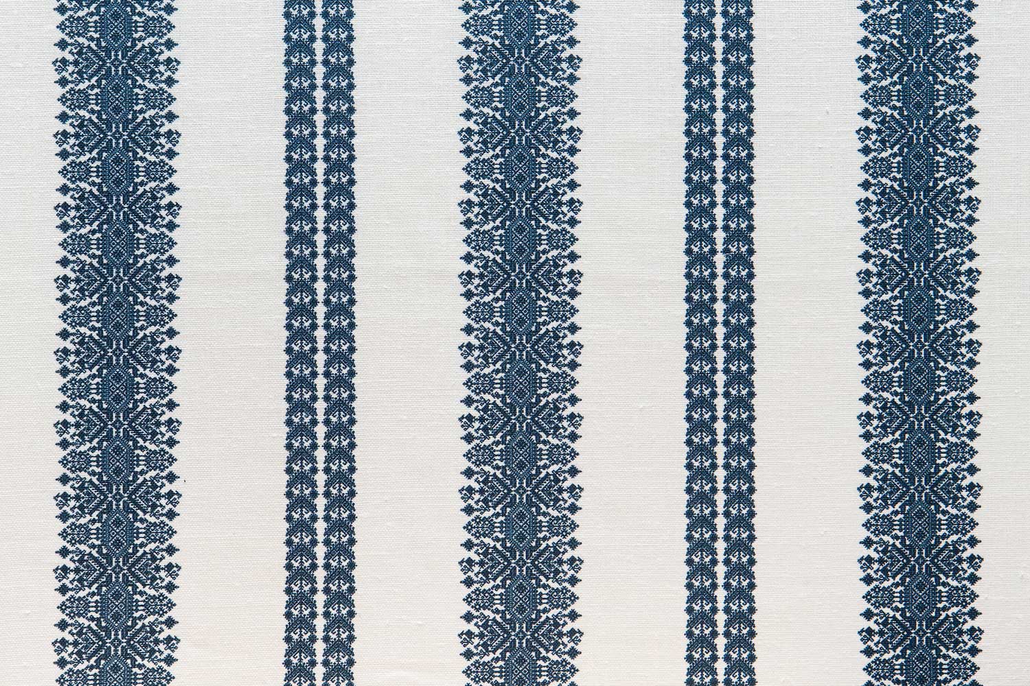 Abbot Atlas cycladic stripe blue fabric linen printed