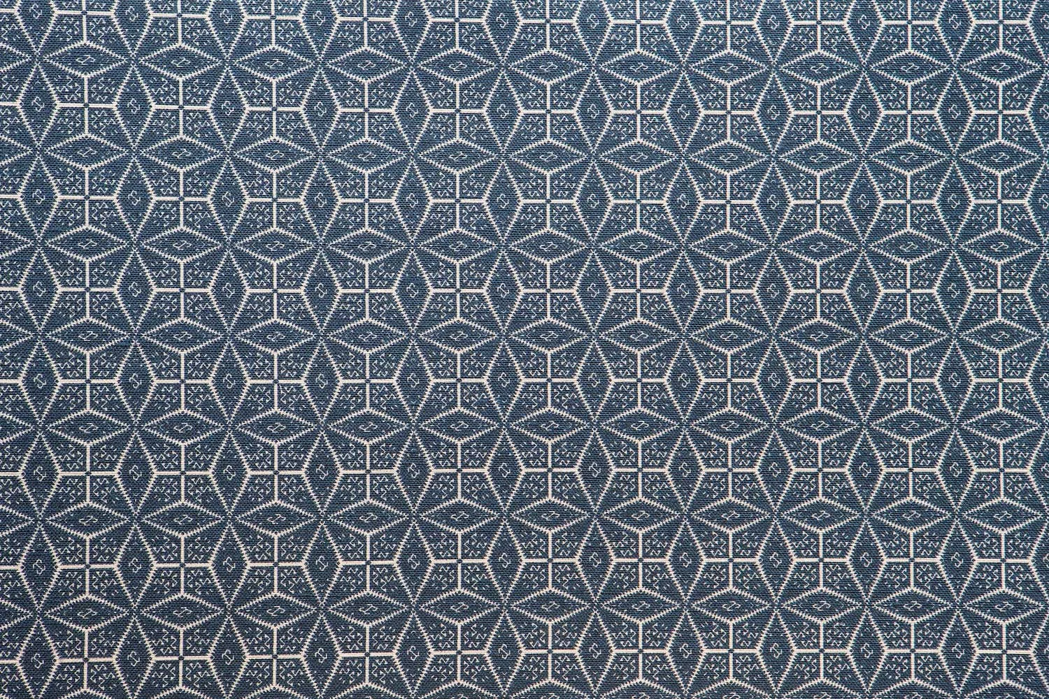 Abbot Atlas naxos blue fabric linen printed