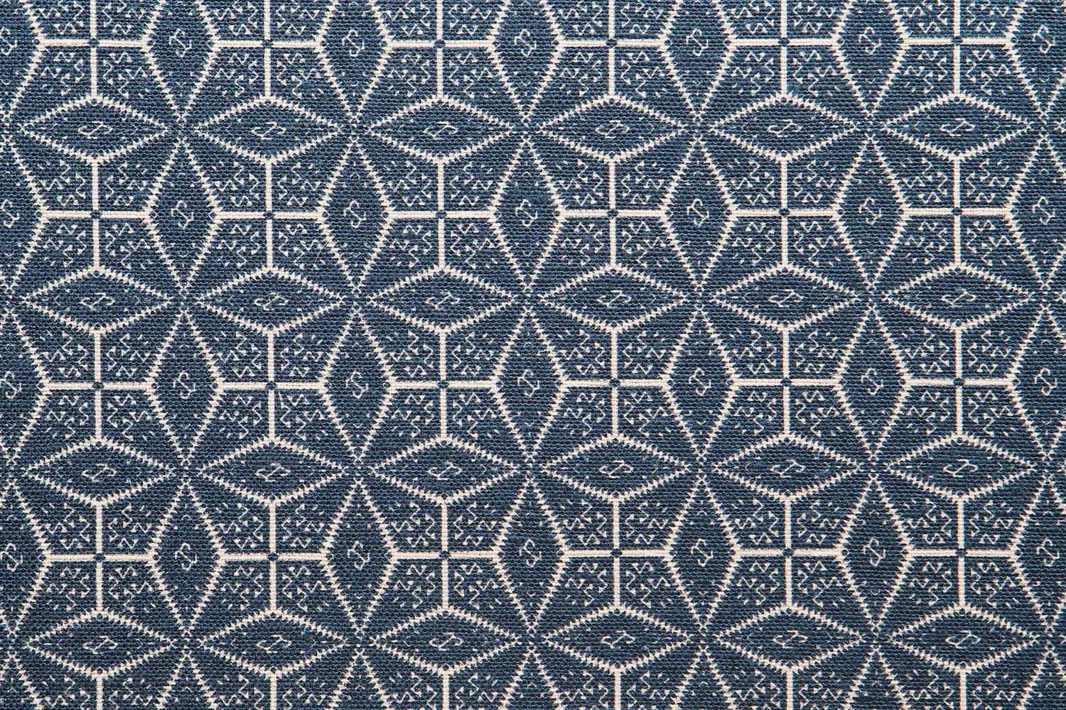 Abbot Atlas naxos blue fabric linen printed