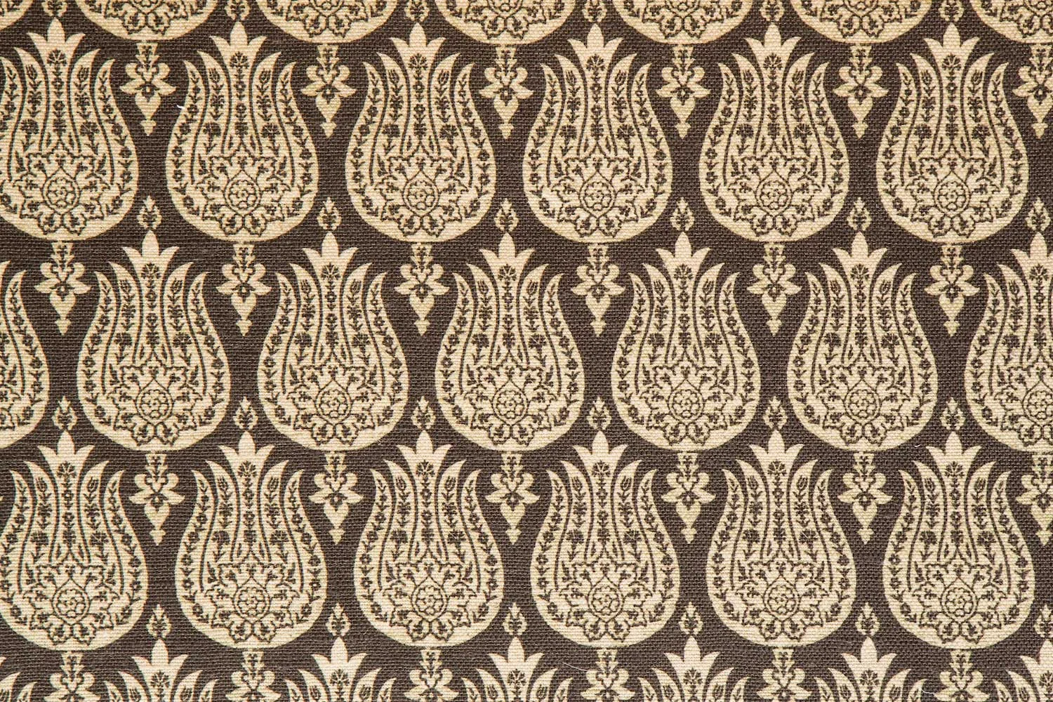 Abbot Atlas ottoman tulip stone fabric linen printed