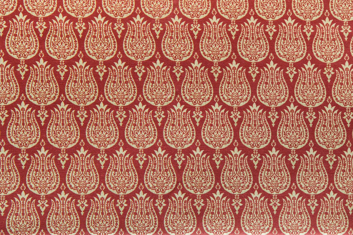 Abbot Atlas ottoman tulip red fabric linen printed