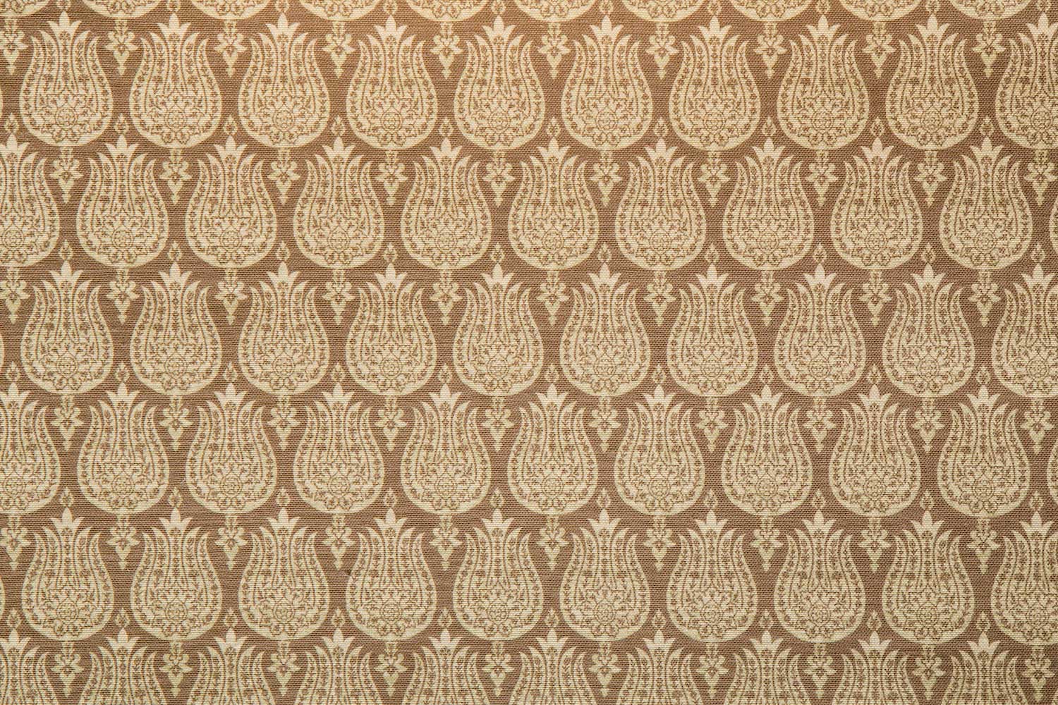 Abbot Atlas ottoman tulip sand fabric linen printed