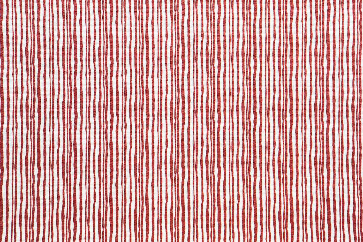 Abbot Atlas brush stripe red fabric linen printed