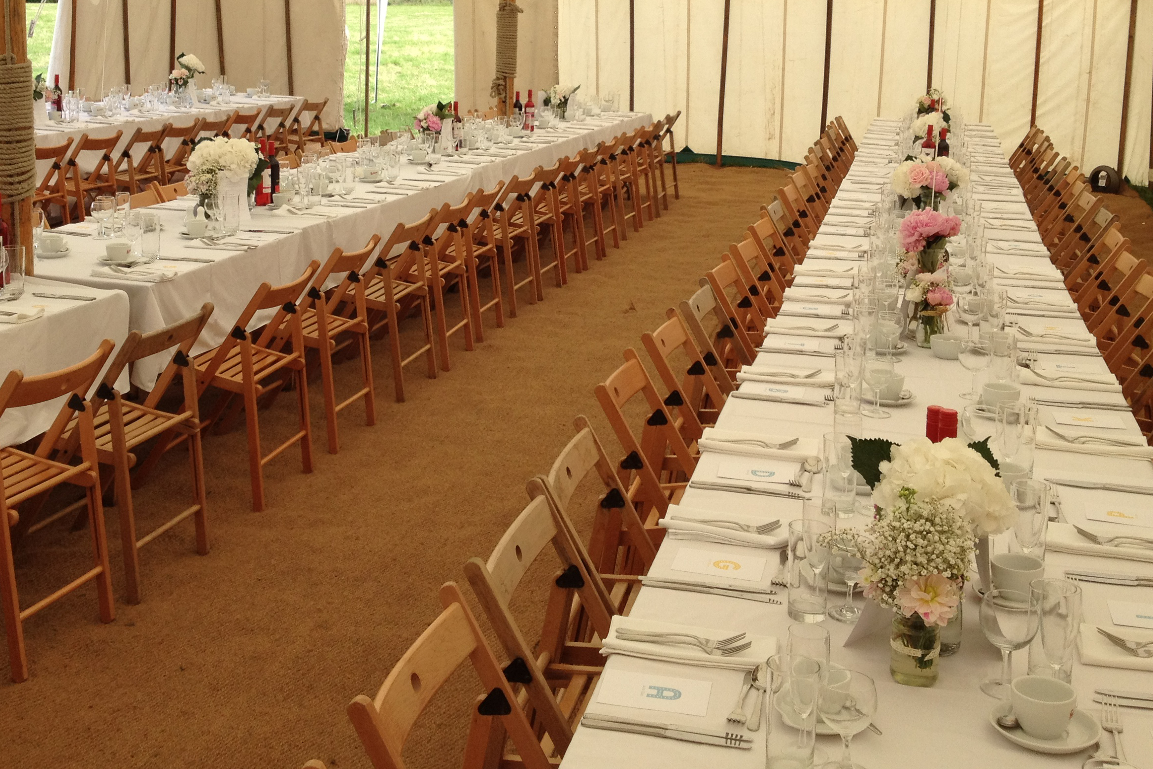 Marquee wedding with catering by PJ taste in Derbyshire