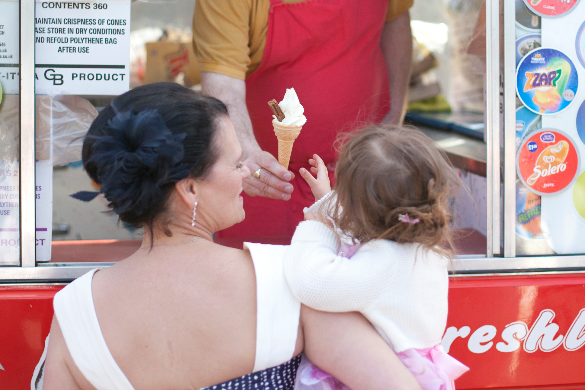 A Ice Cream van visits after the wedding breakfast