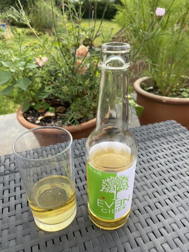 Enjoying a lovely bottle of locally made Even Cider bought this afternoon Knab Farm Shop in Sheffield.  Coincidentally I see that Knab are now selling heritage apple trees ready for planting including three cider varieties!

I&rsquo;m trying the dry,