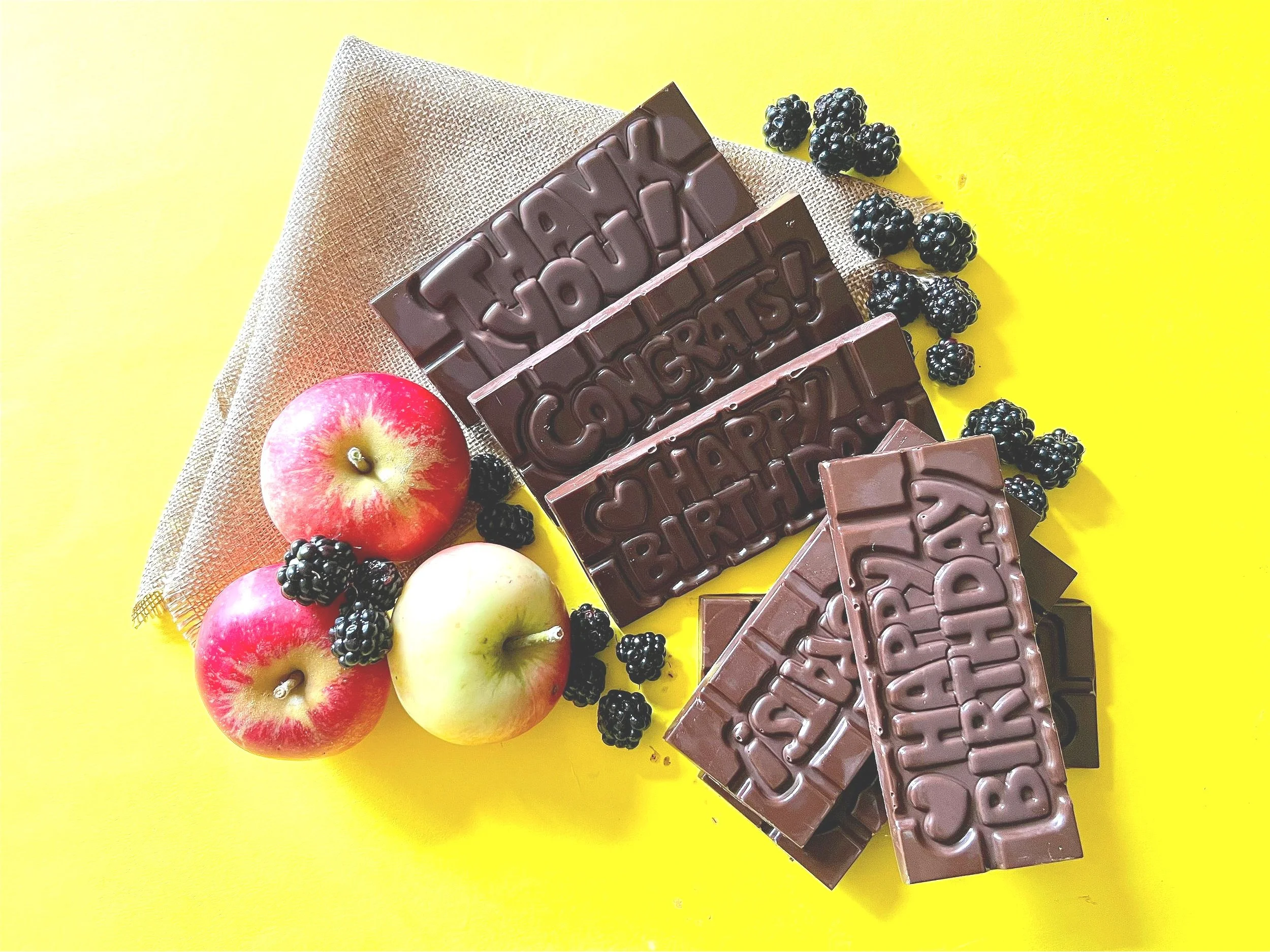Milk Chocolate Thank You, Congratulations or Happy Birthday Bar - 50g