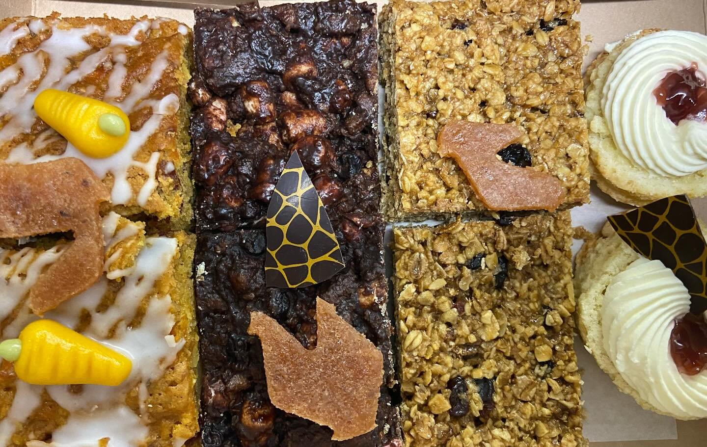 Our day to day office buffets have always featured our popular handmade cakes.

Now made using wildfarmed flour and reduced sugar content they are even more nutritious and consciously sustainable.

Order or see our full menus via the bio or this link