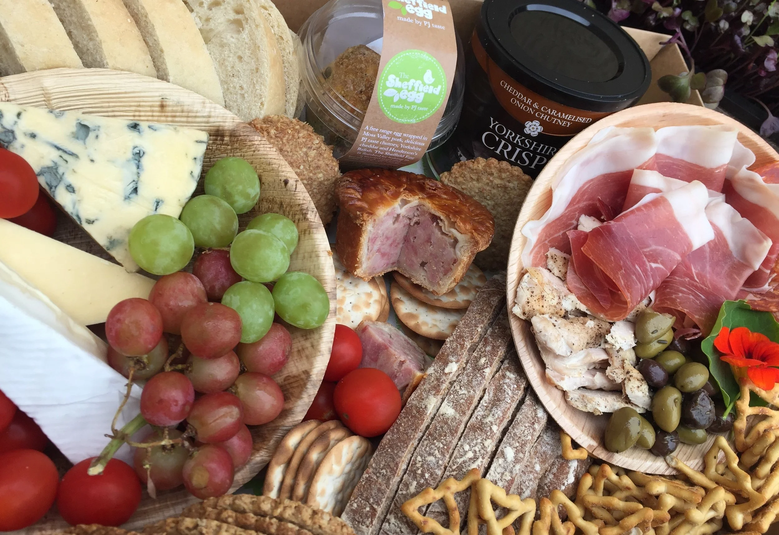 A selection of savoury grazing boxes make an interesting lunch