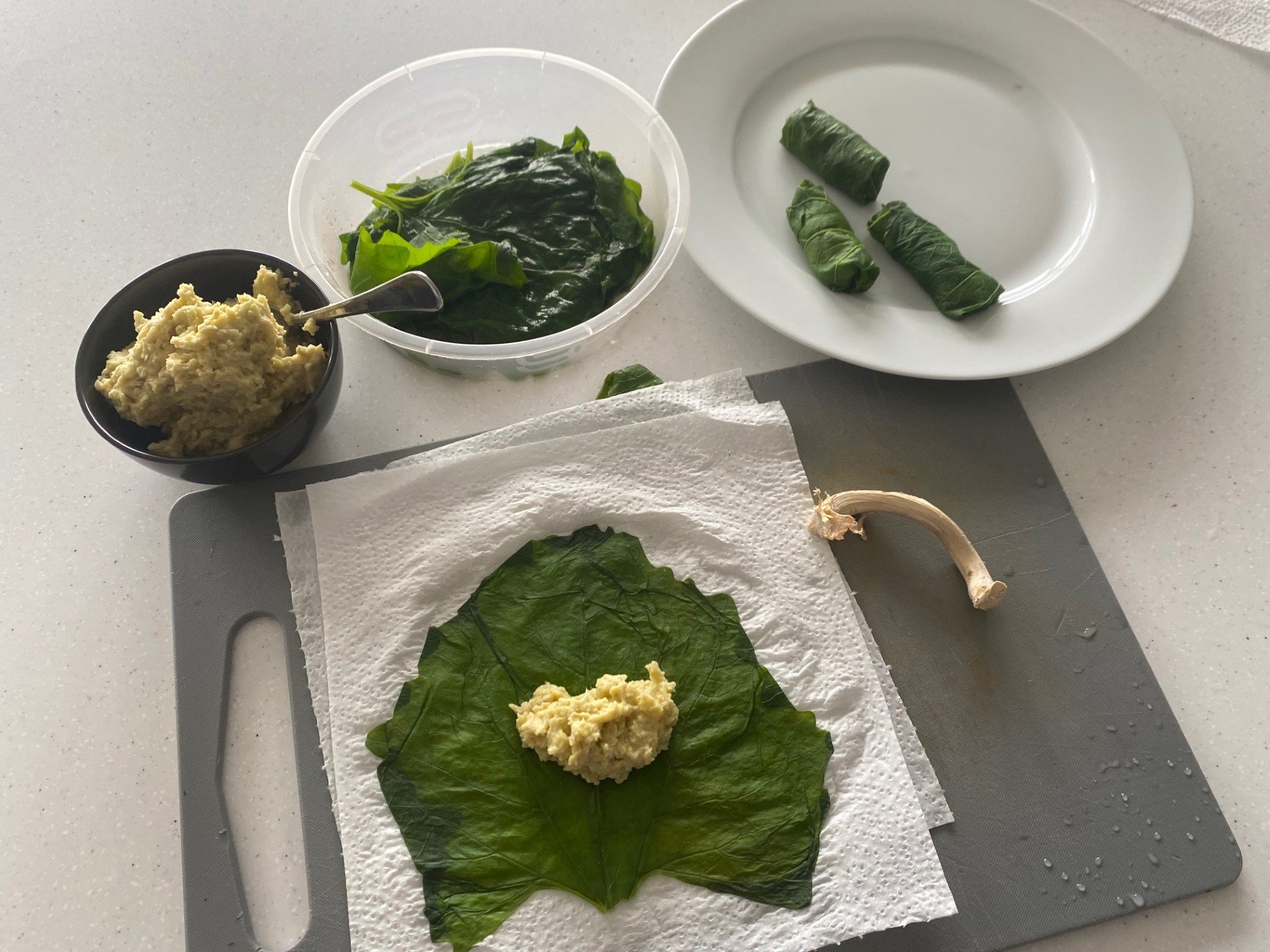 A Sheffield take on the Greek dish Dolmades made with local food.