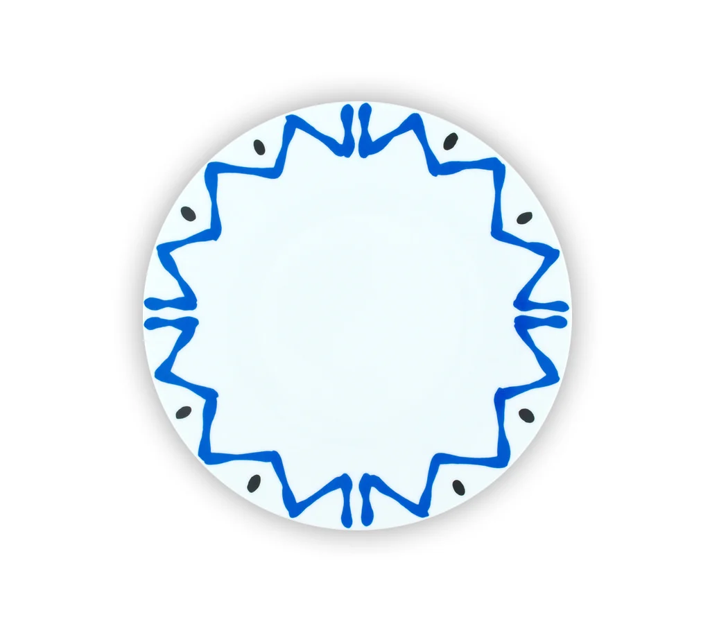 ASSIETTE L BLEU - PLATE L BLUE