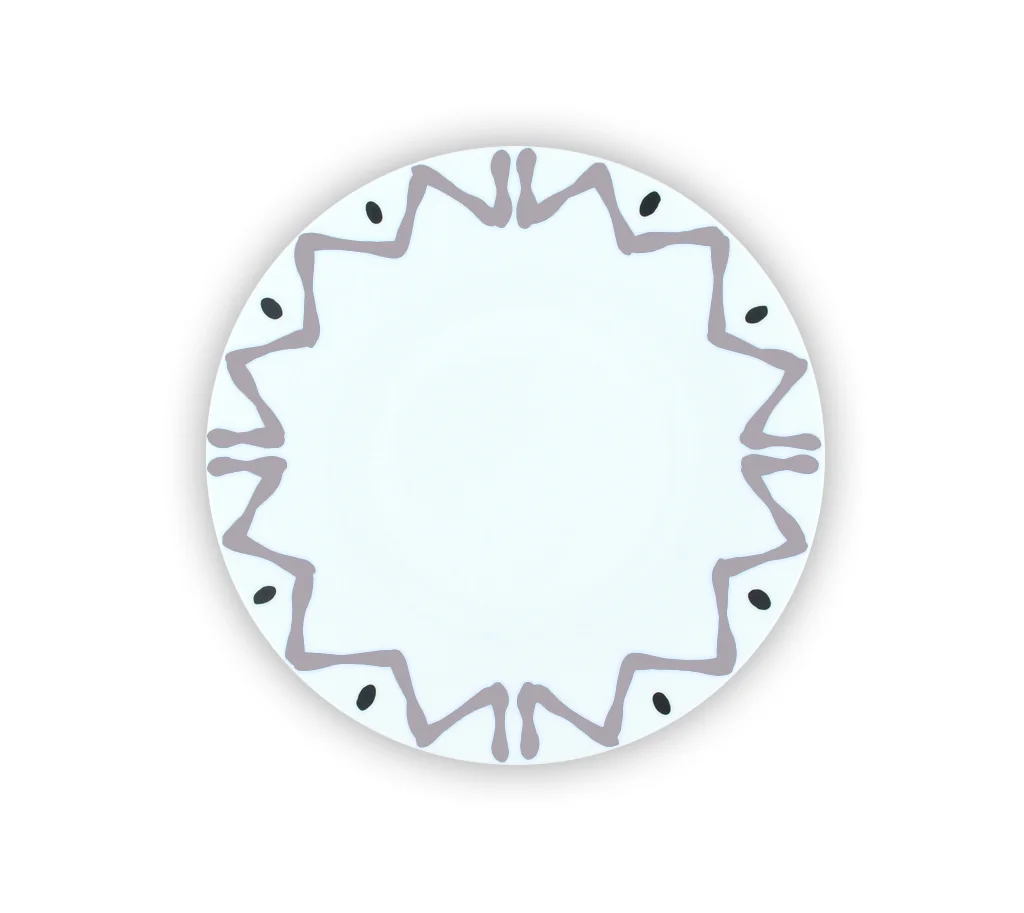 ASSIETTE L GRIS - PLATE L GREY