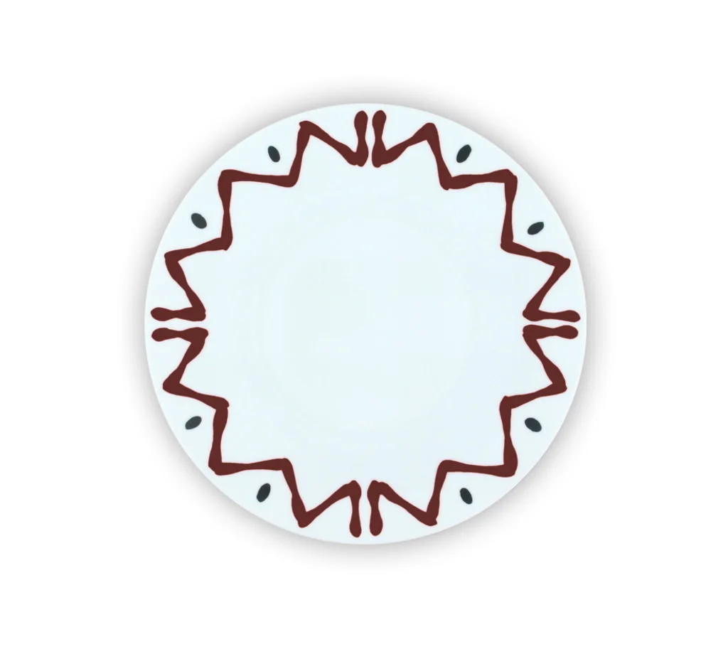 ASSIETTE L MARRON - PLATE L BROWN