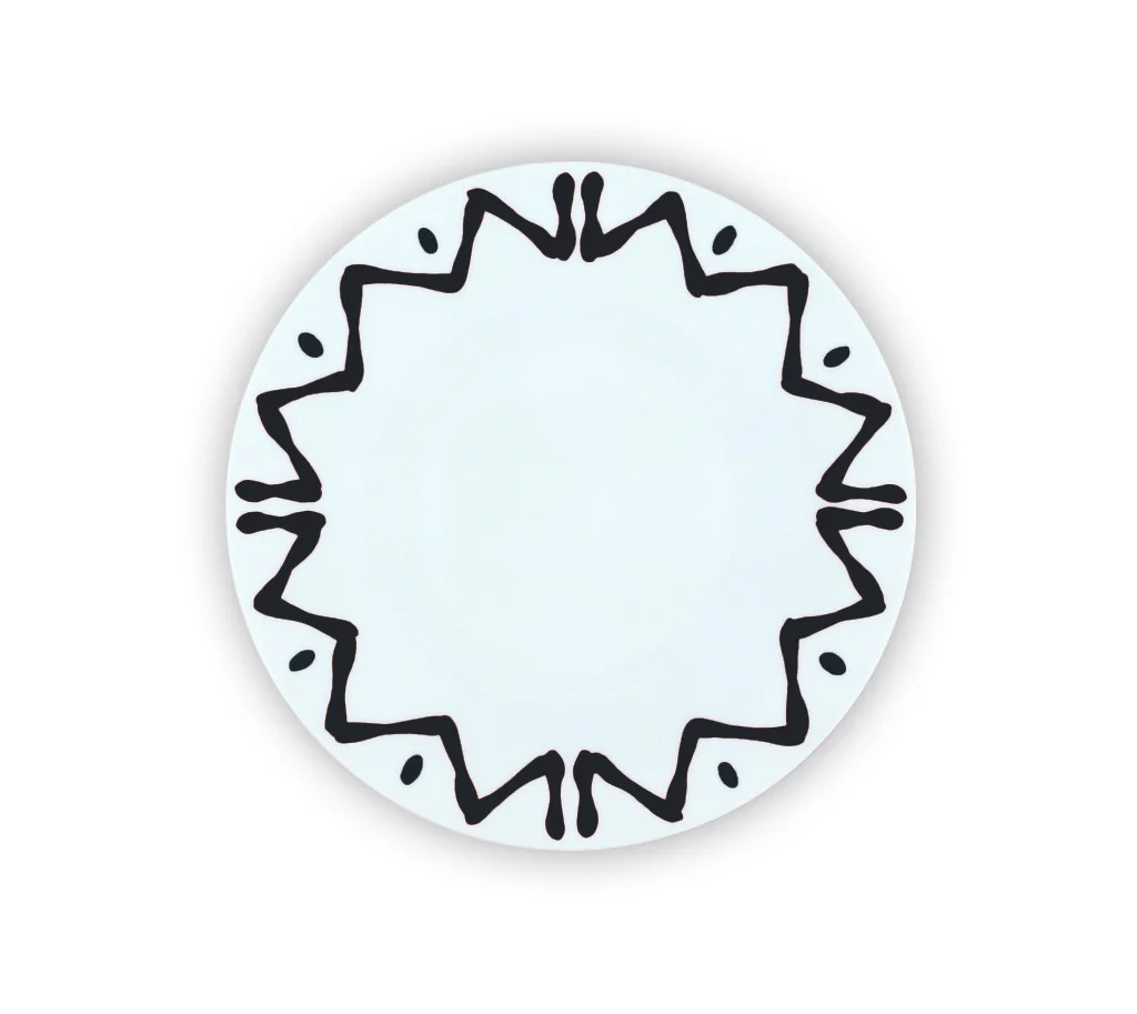 ASSIETTE L NOIR - PLATE L BLACK