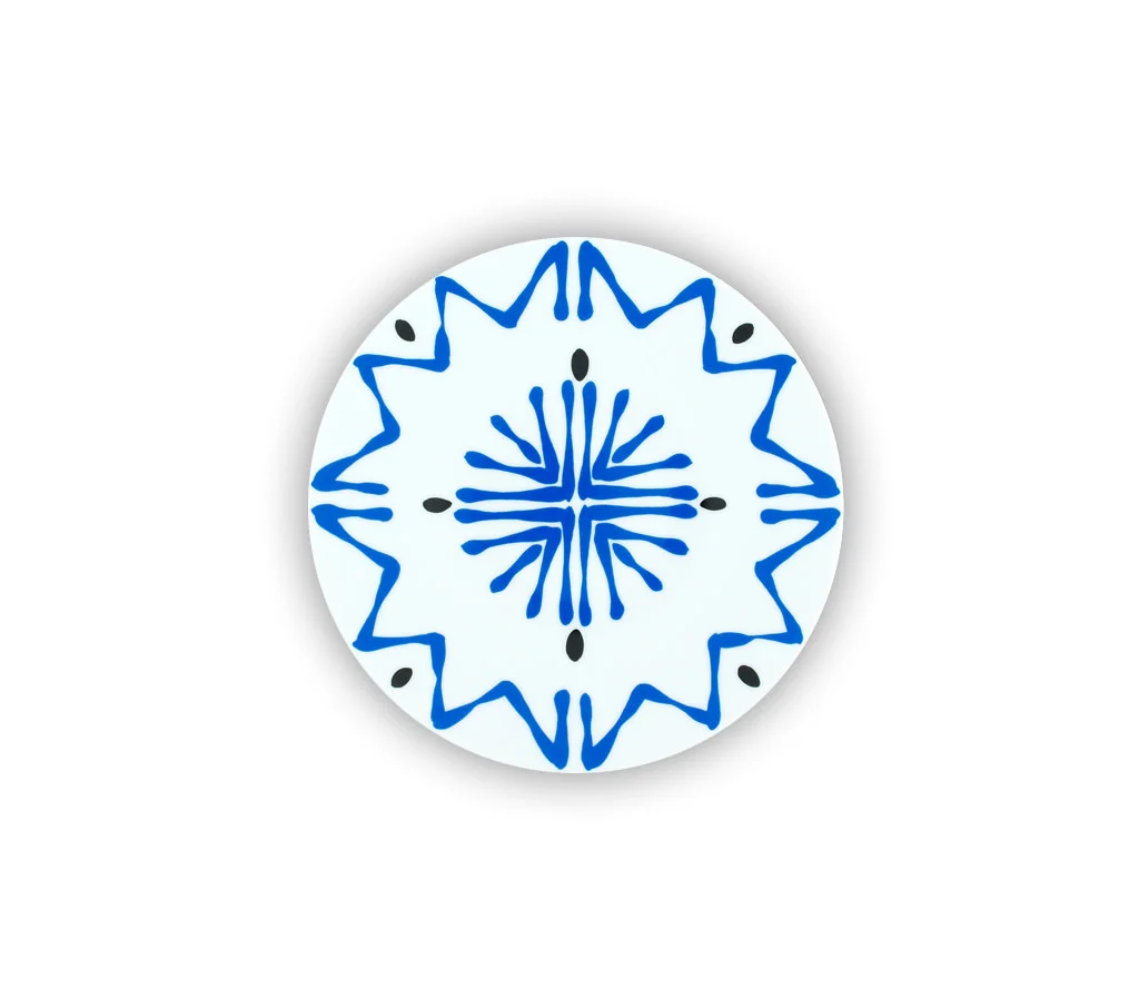 ASSIETTE M BLEU - PLATE M BLUE