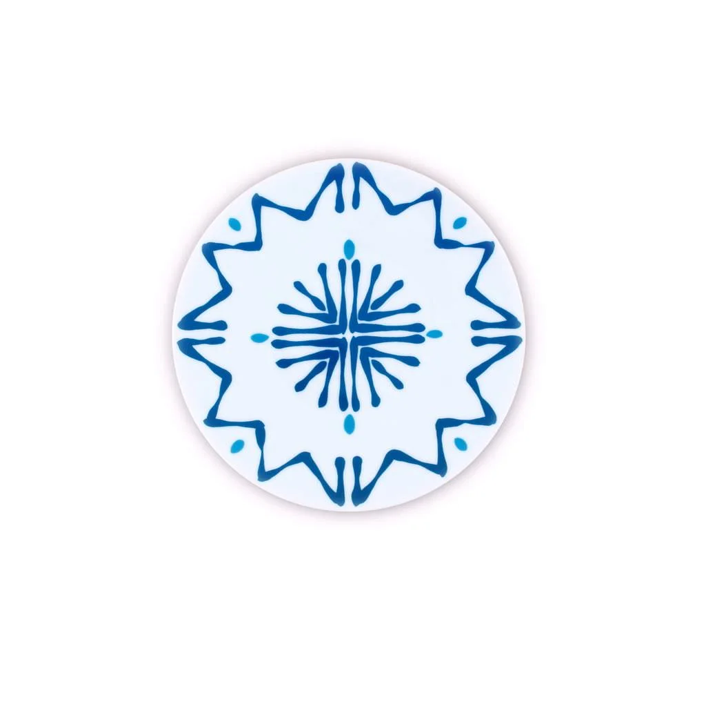 ASSIETTE M BLEU CANARD - PLATE M BLEU CANARD