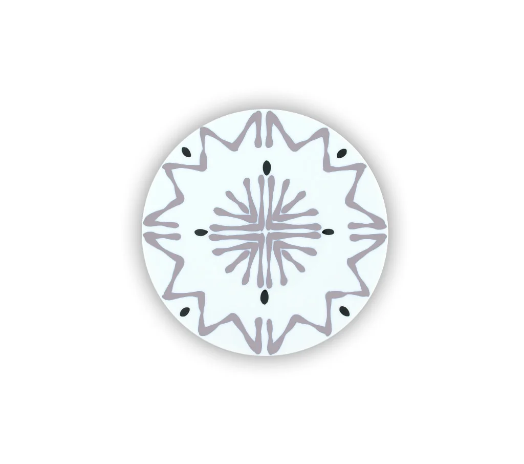 ASSIETTE M GRIS - PLATE M GREY