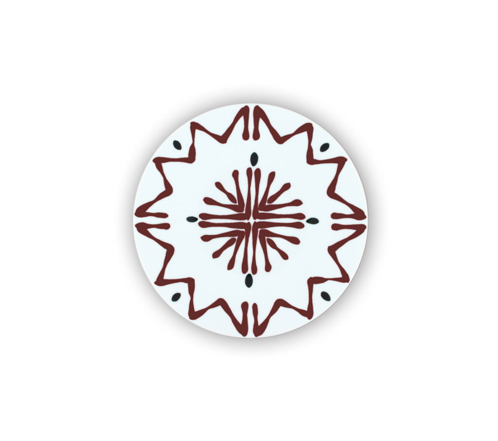 ASSIETTE M MARRON - PLATE M BROWN