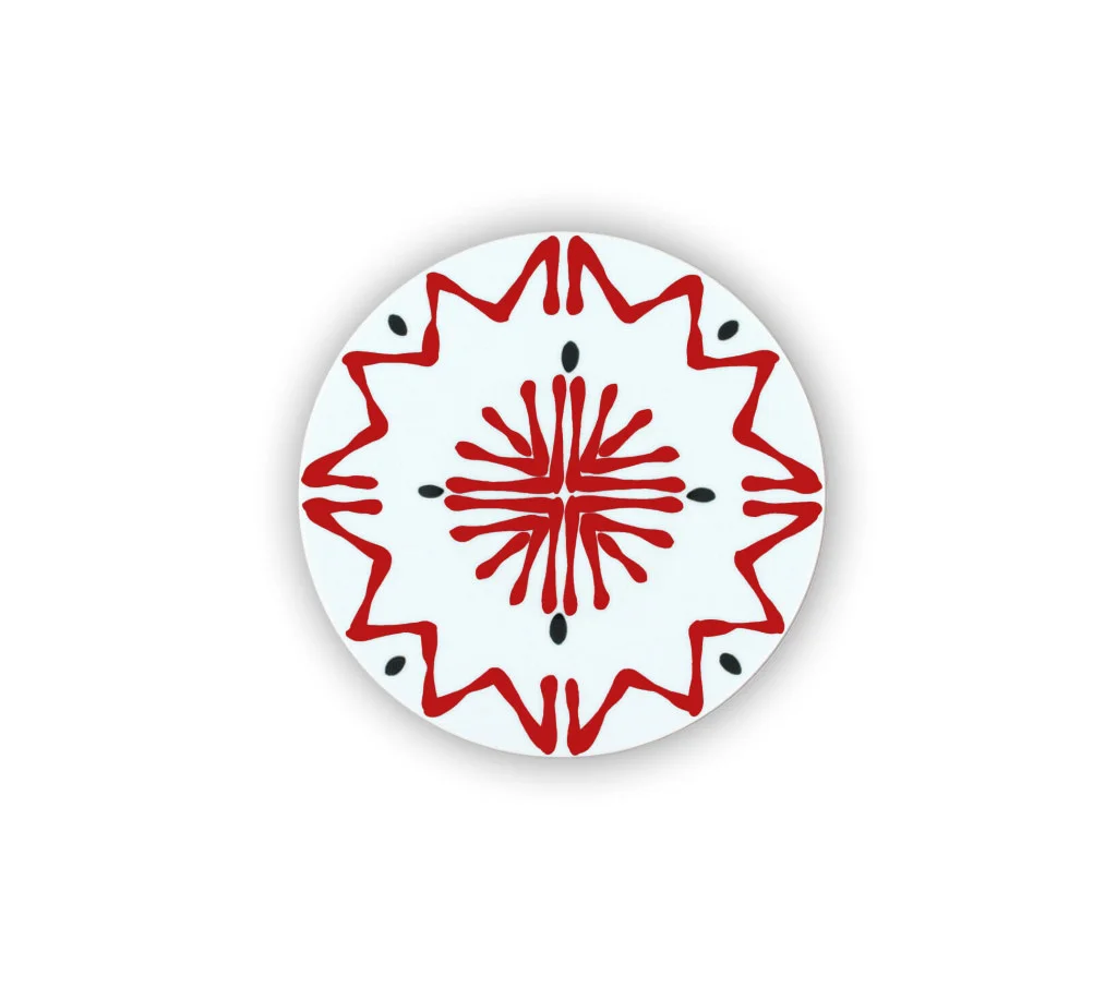 ASSIETTE M ROUGE - PLATE M RED