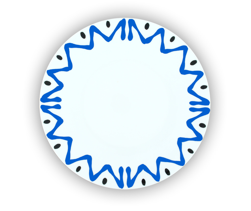 ASSIETTE XL BLEU - PLATE XL BLUE