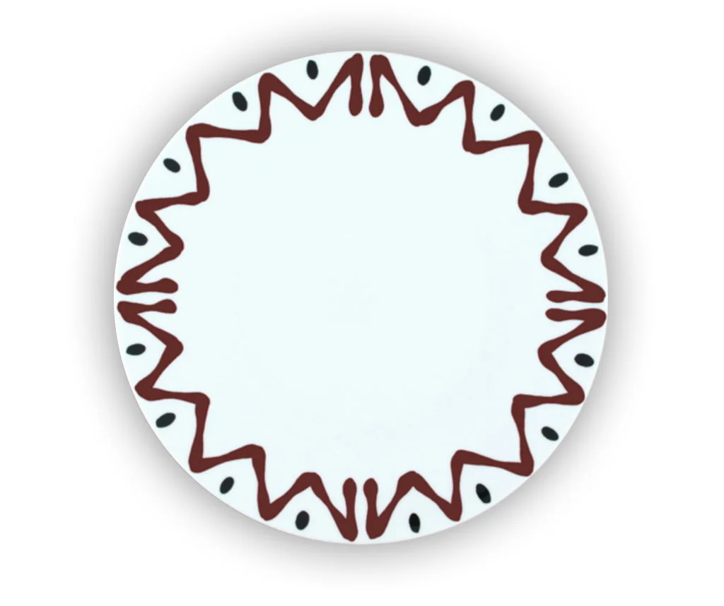 ASSIETTE XL MARRON - PLATE XL BROWN