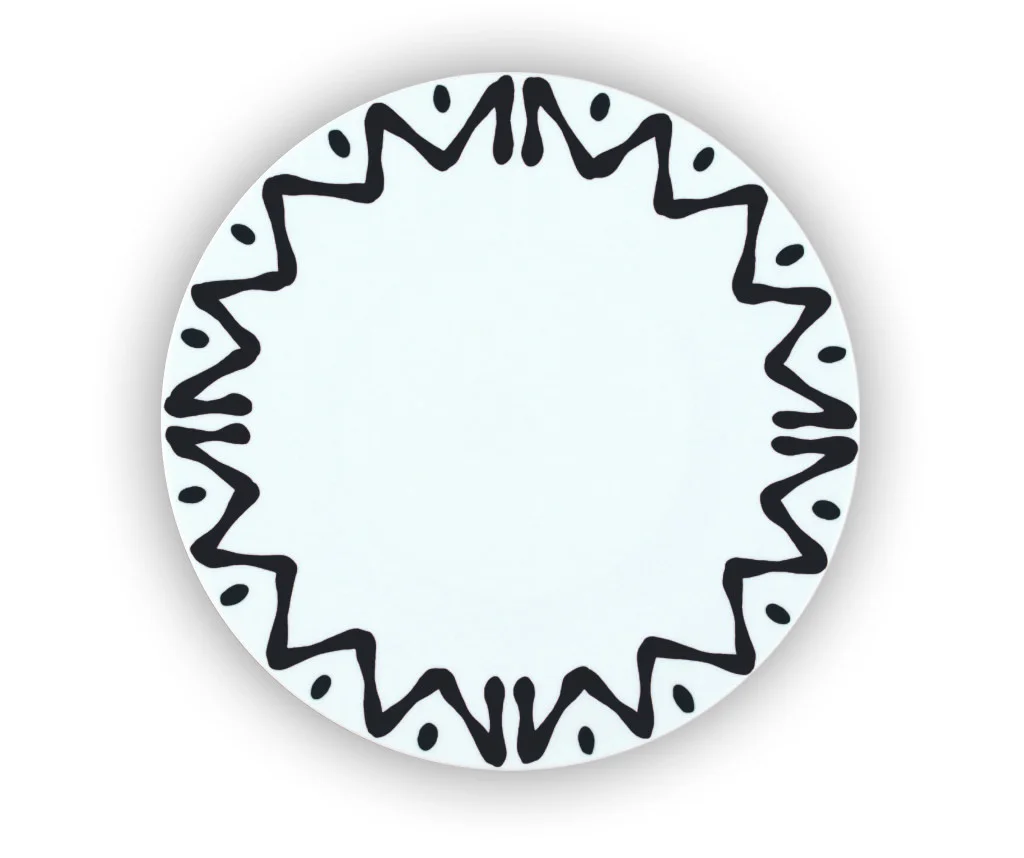 ASSIETTE XL NOIR - PLATE XL BLACK