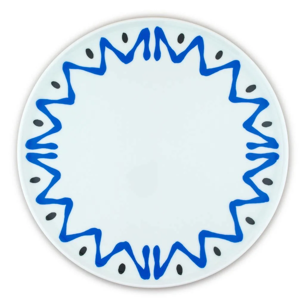 PLAT A TARTE BLEU - CAKE PLATE BLUE
