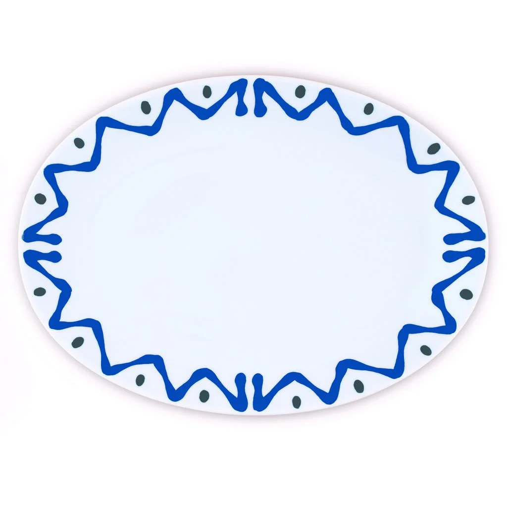 PLAT OVALE L BLEU - OVAL TRAY L BLUE