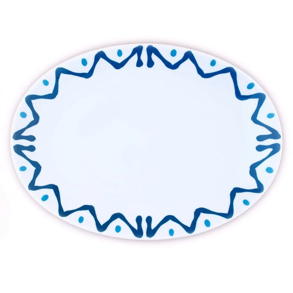 PLAT OVALE L BLEU CANARD - OVAL TRAY L BLEU CANARD
