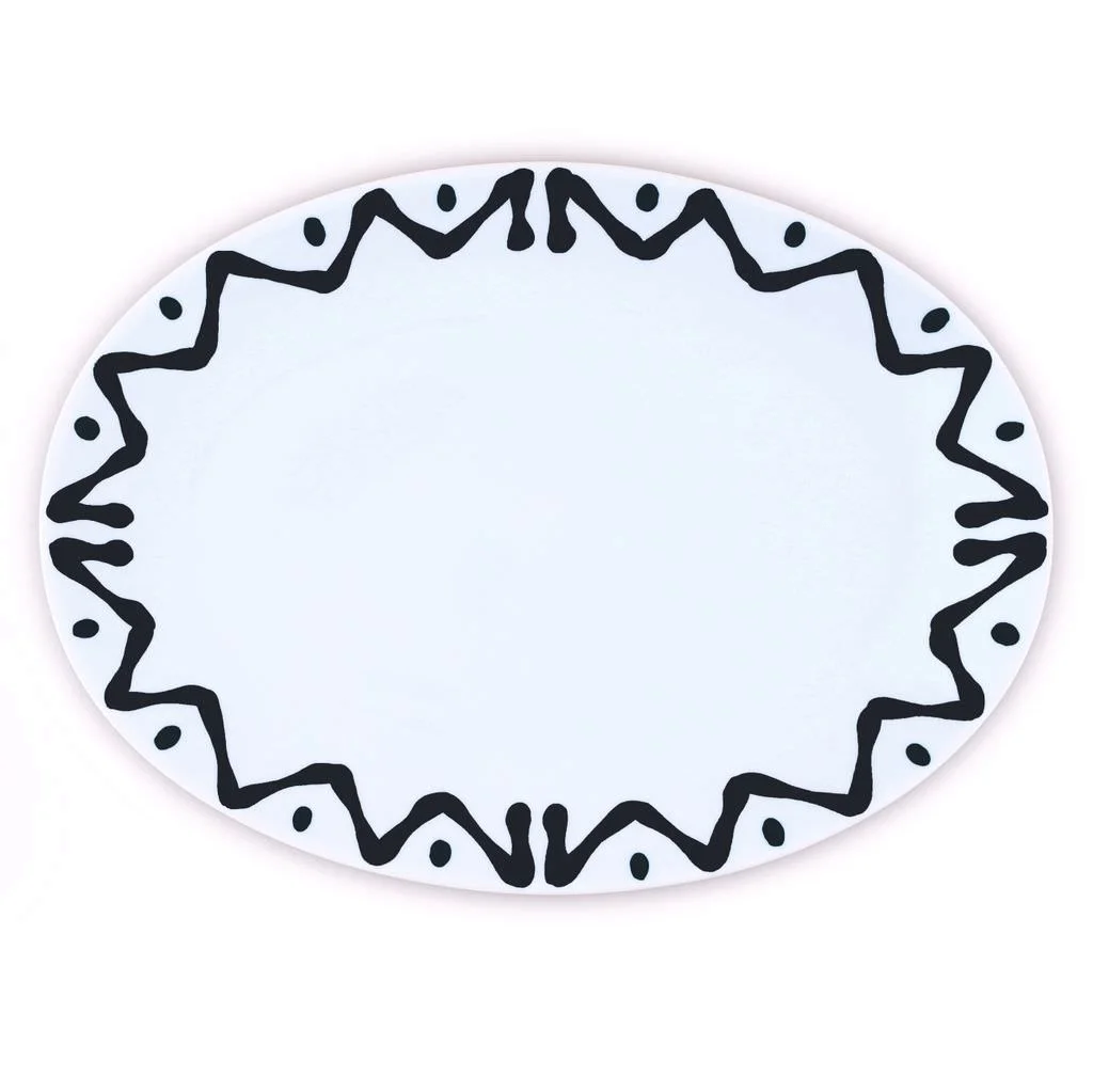 PLAT OVALE L NOIR - OVAL TRAY L BLACK