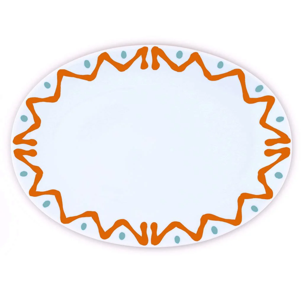PLAT OVALE L ORANGE - OVAL TRAY L ORANGE
