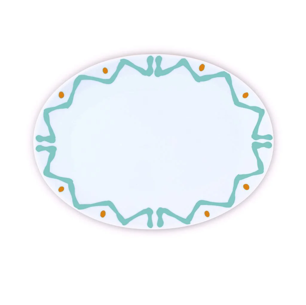 PLAT OVALE M AQUA - OVAL TRAY M AQUA