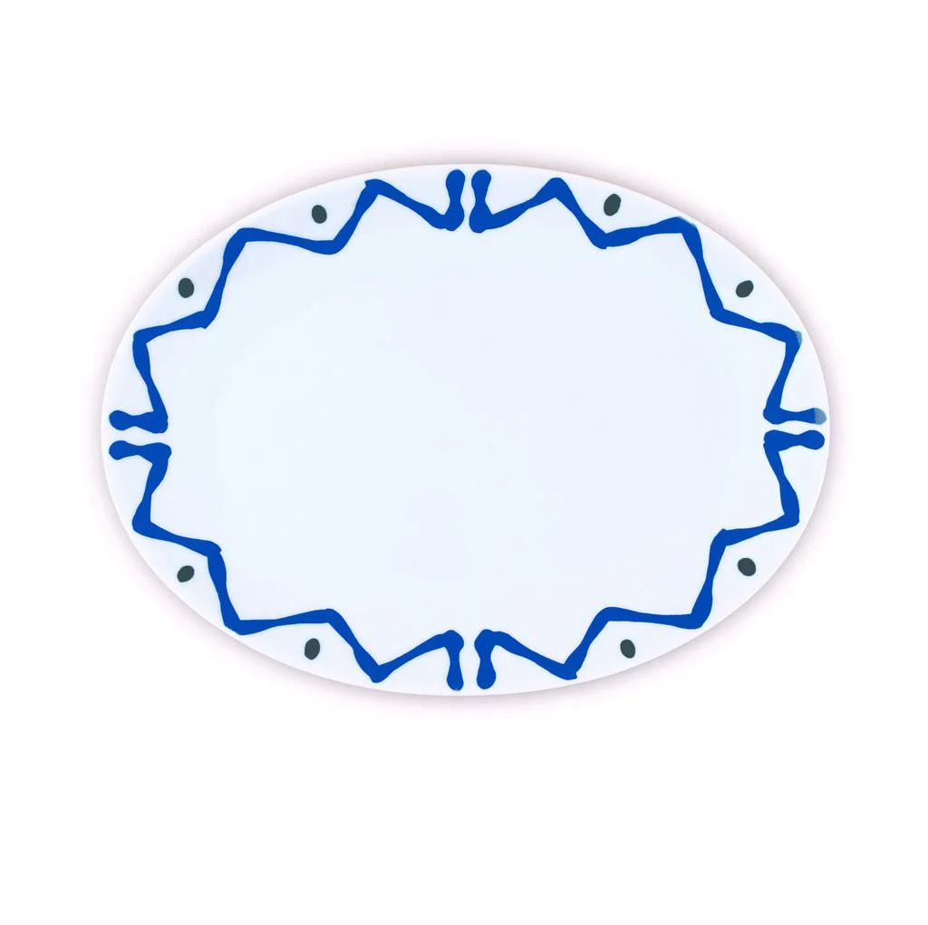 PLAT OVALE M BLEU - OVAL TRAY M BLUE