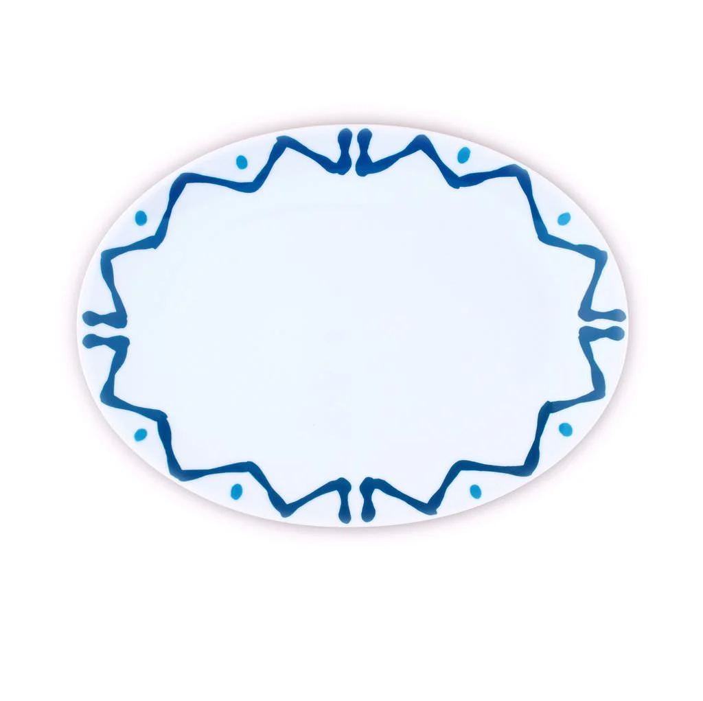 PLAT OVALE M BLEU CANARD - OVAL TRAY M BLEU CANARD