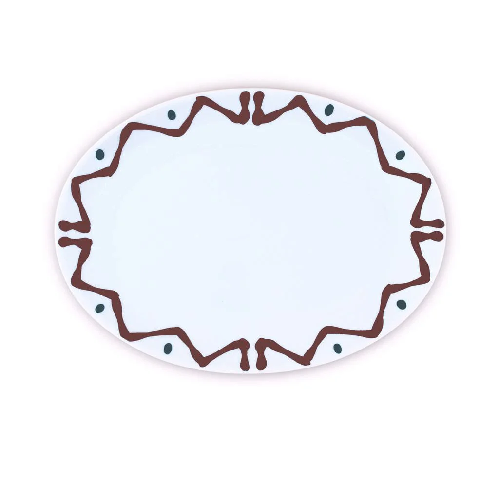 PLAT OVALE M MARRON - OVAL TRAY M BROWN
