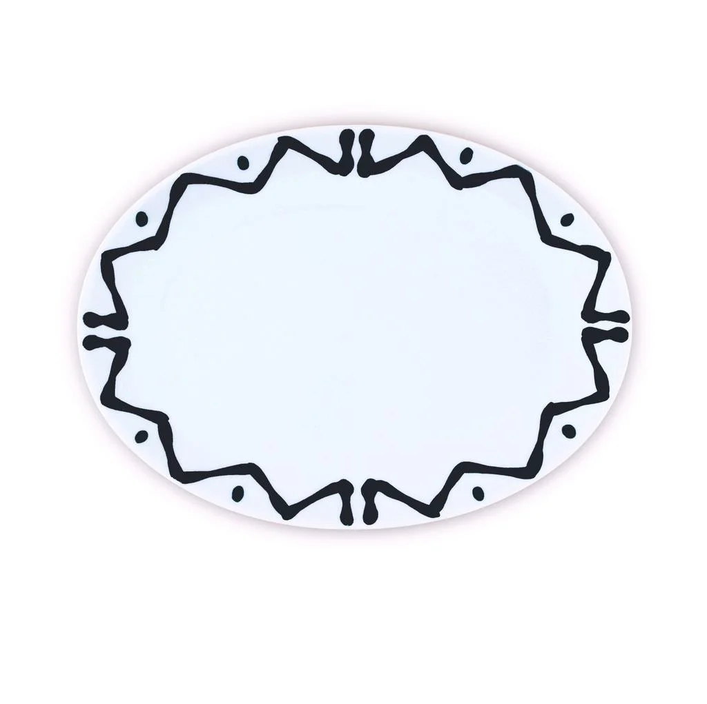 PLAT OVALE M NOIR - OVAL TRAY M BLACK