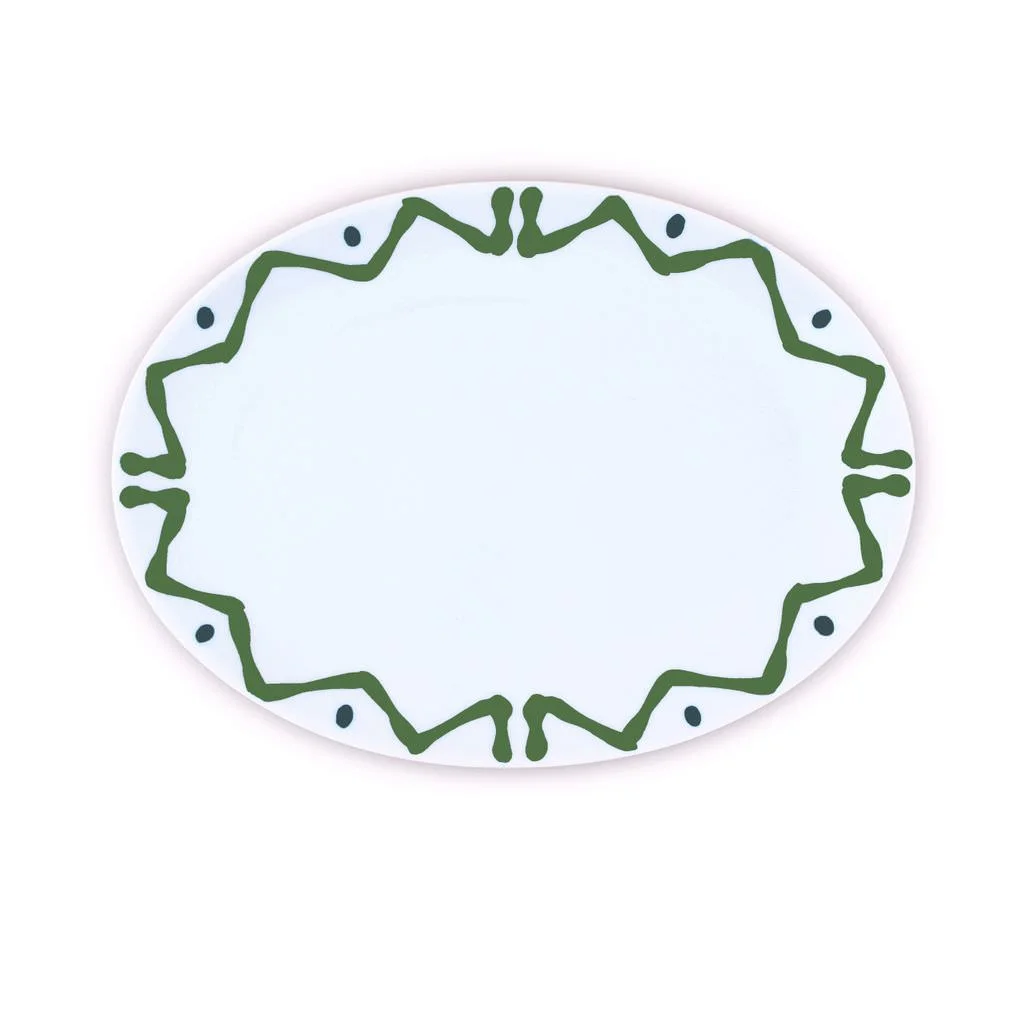 PLAT OVALE M VERT - OVAL TRAY M GREEN