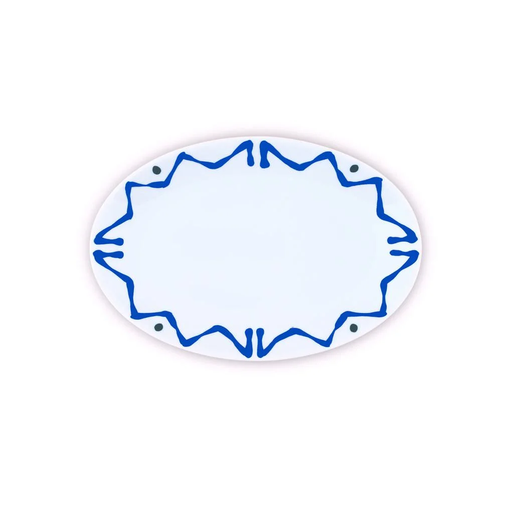 PLAT OVALE S BLEU - OVAL TRAY S BLUE