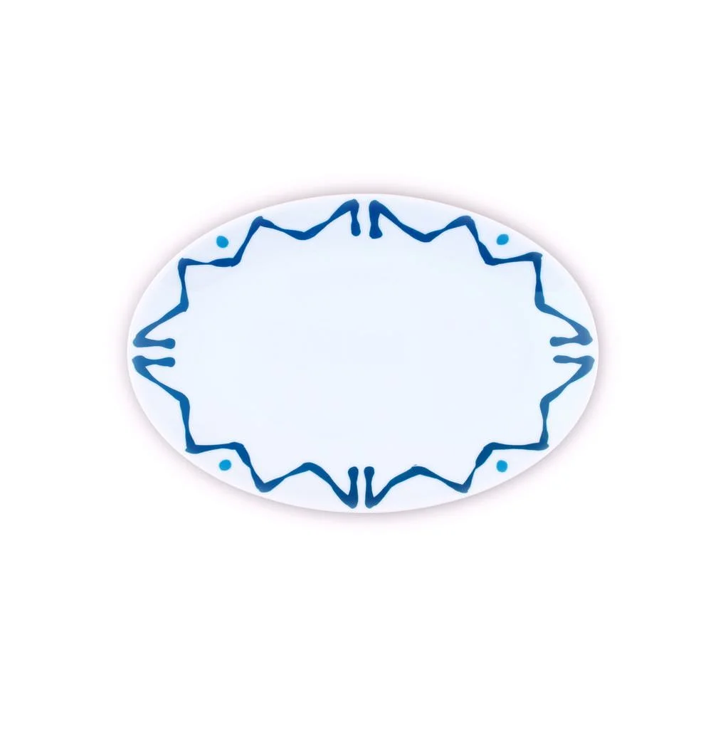 PLAT OVALE S BLEU CANARD - OVAL TRAY S BLEU CANARD