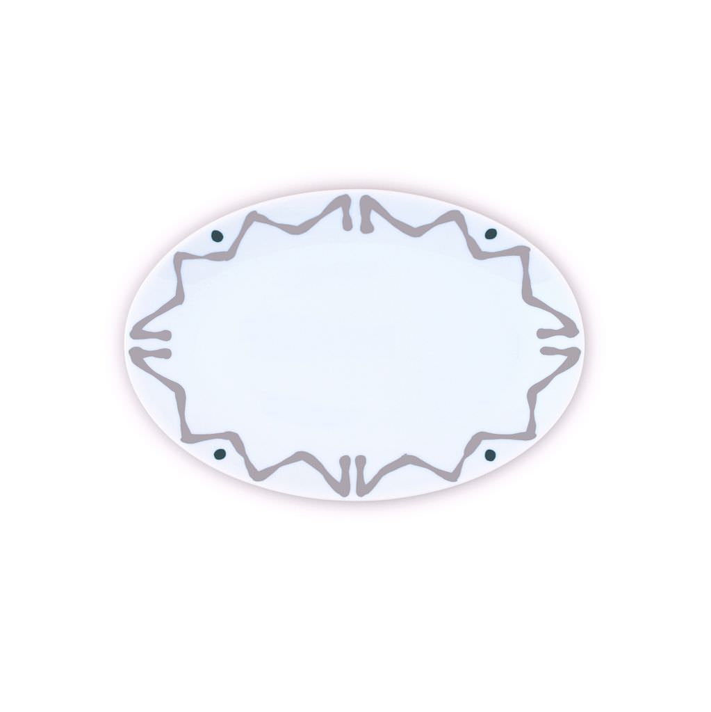 PLAT OVALE S GRIS - OVAL TRAY S GREY