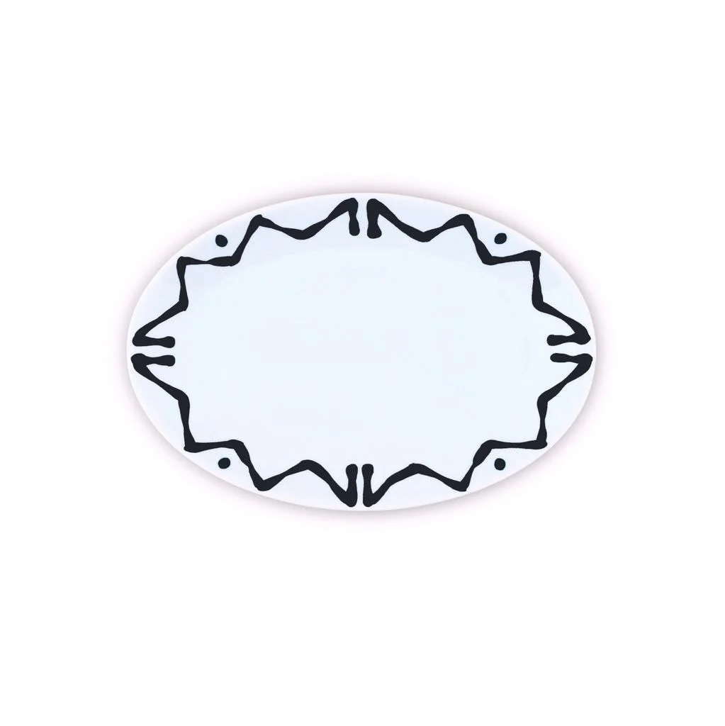 PLAT OVALE S NOIR - OVAL TRAY S BLACK