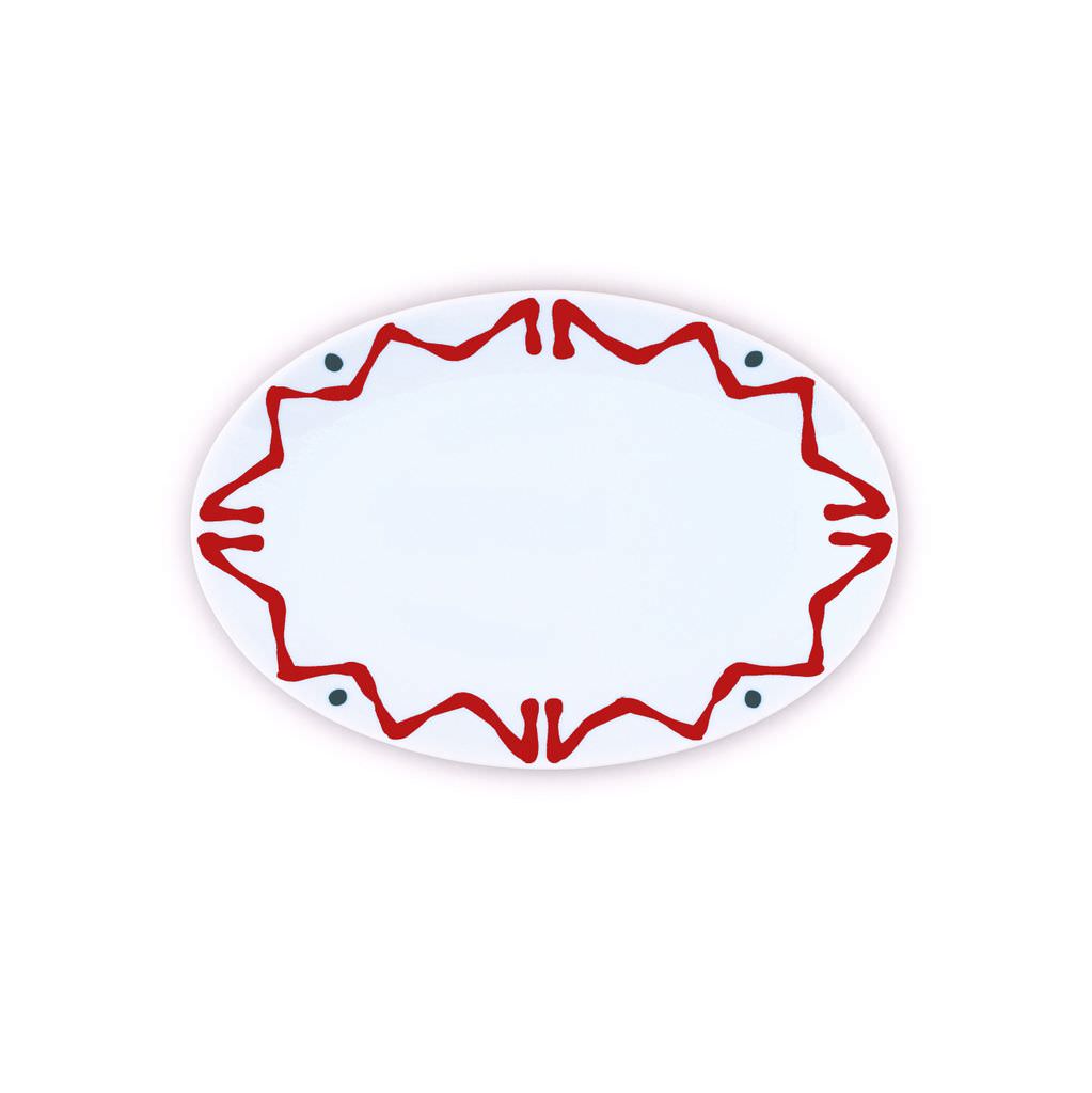 PLAT OVALE S ROUGE - OVAL TRAY S RED