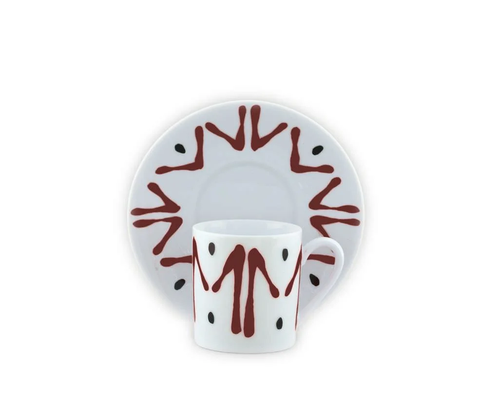 TASSE ET SOUCOUPE CAFE MARRON - DEMI CUP AND SAUCER BROWN