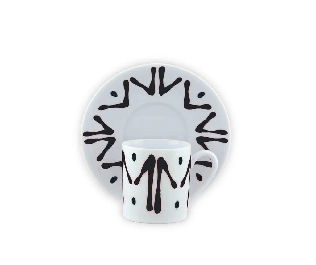 TASSE ET SOUCOUPE CAFE NOIR - DEMI CUP AND SAUCER BLACK