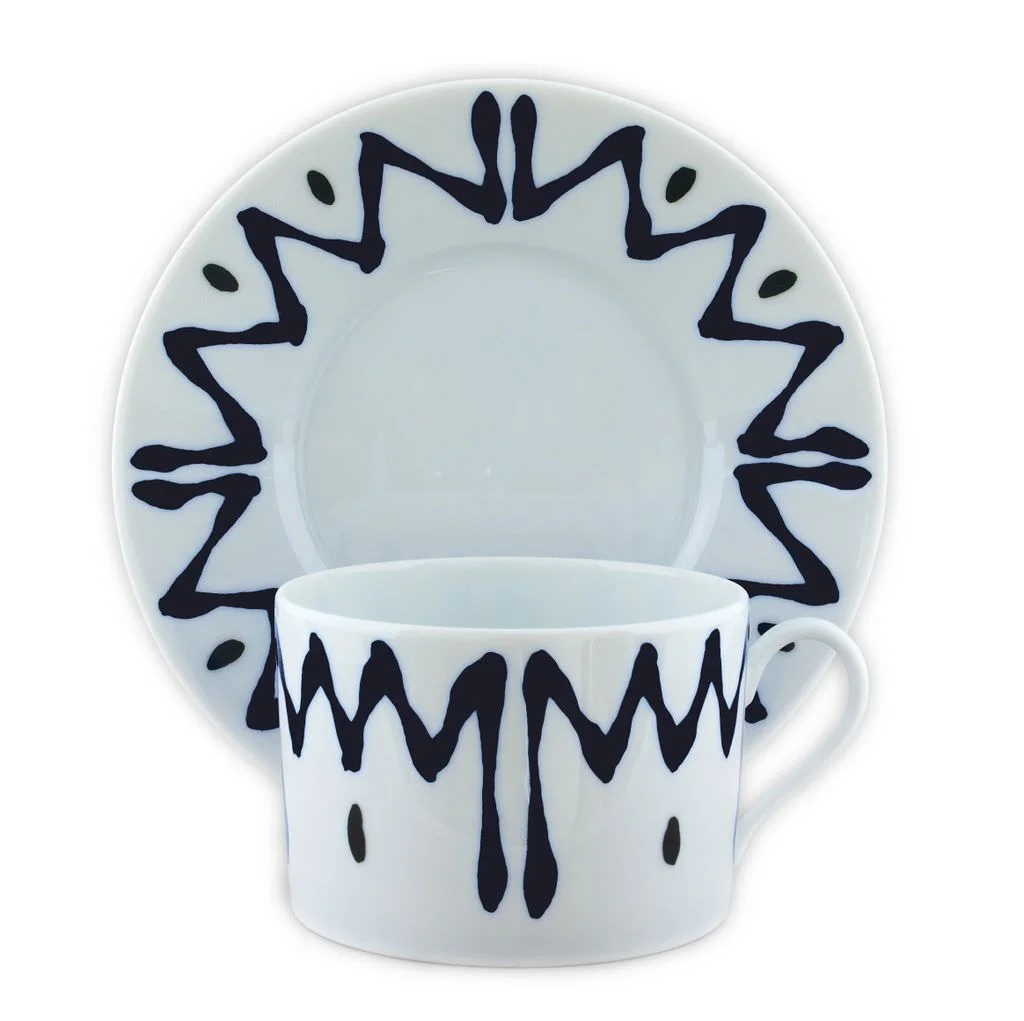 TASSE ET SOUCOUPE DEJEUNER NOIR - BREAKFAST CUP AND SAUCER BLACK