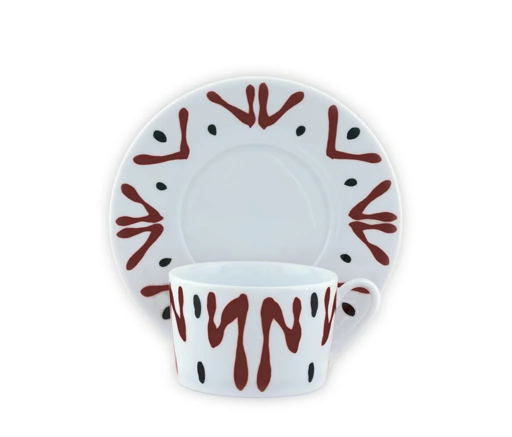 TASSE ET SOUCOUPE THE MARRON - TEA CUP AND SAUCER BROWN