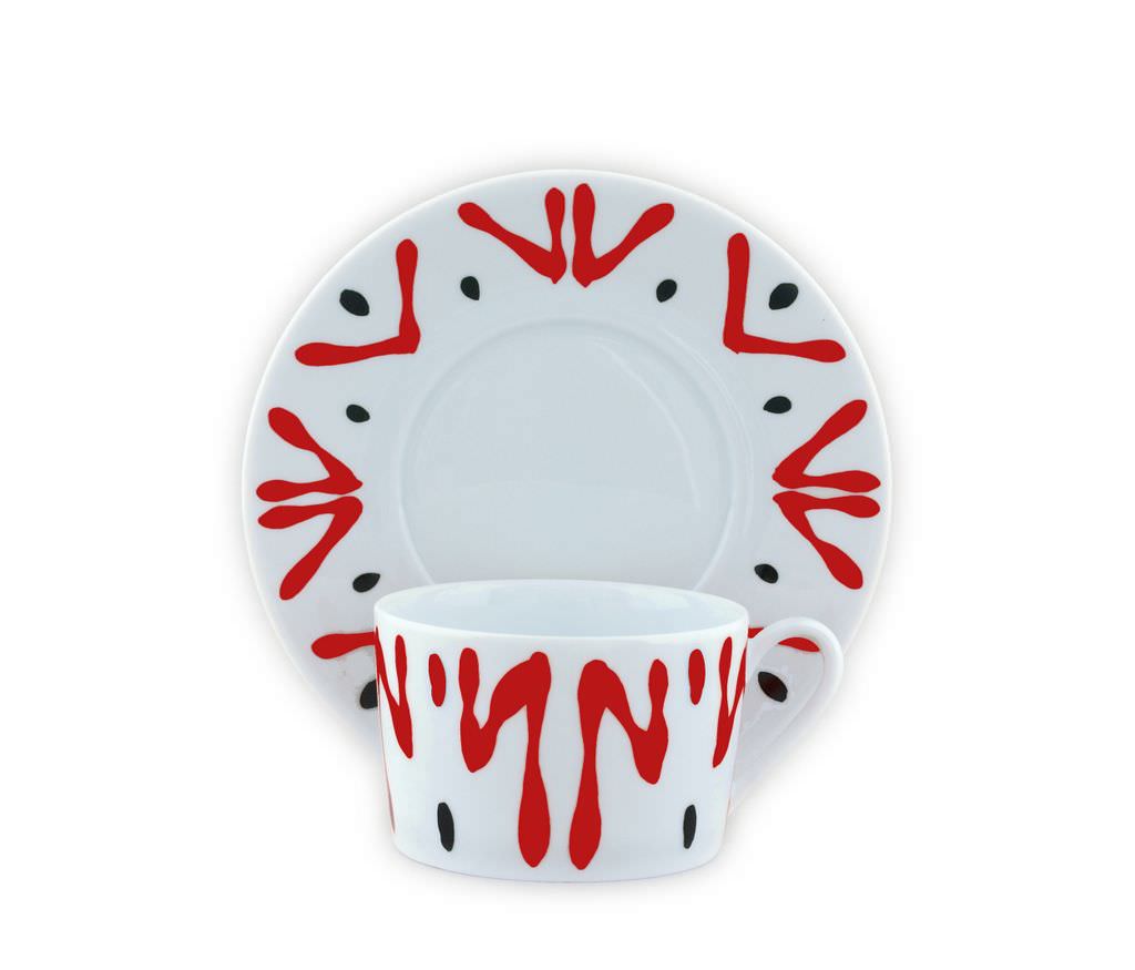 TASSE ET SOUCOUPE THE ROUGE - TEA CUP AND SAUCER RED