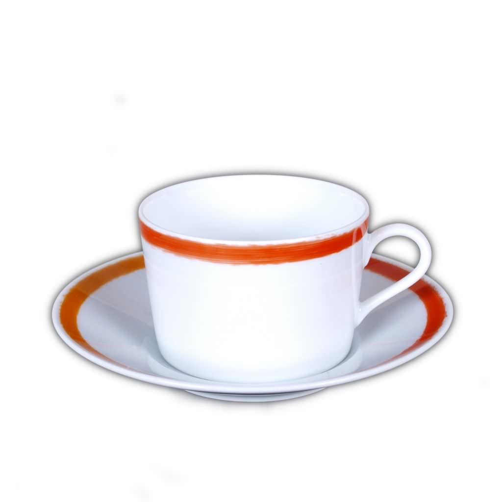 TASSE ET SOUCOUPE THE OCRE - TEA CUP AND SAUCER OCRE