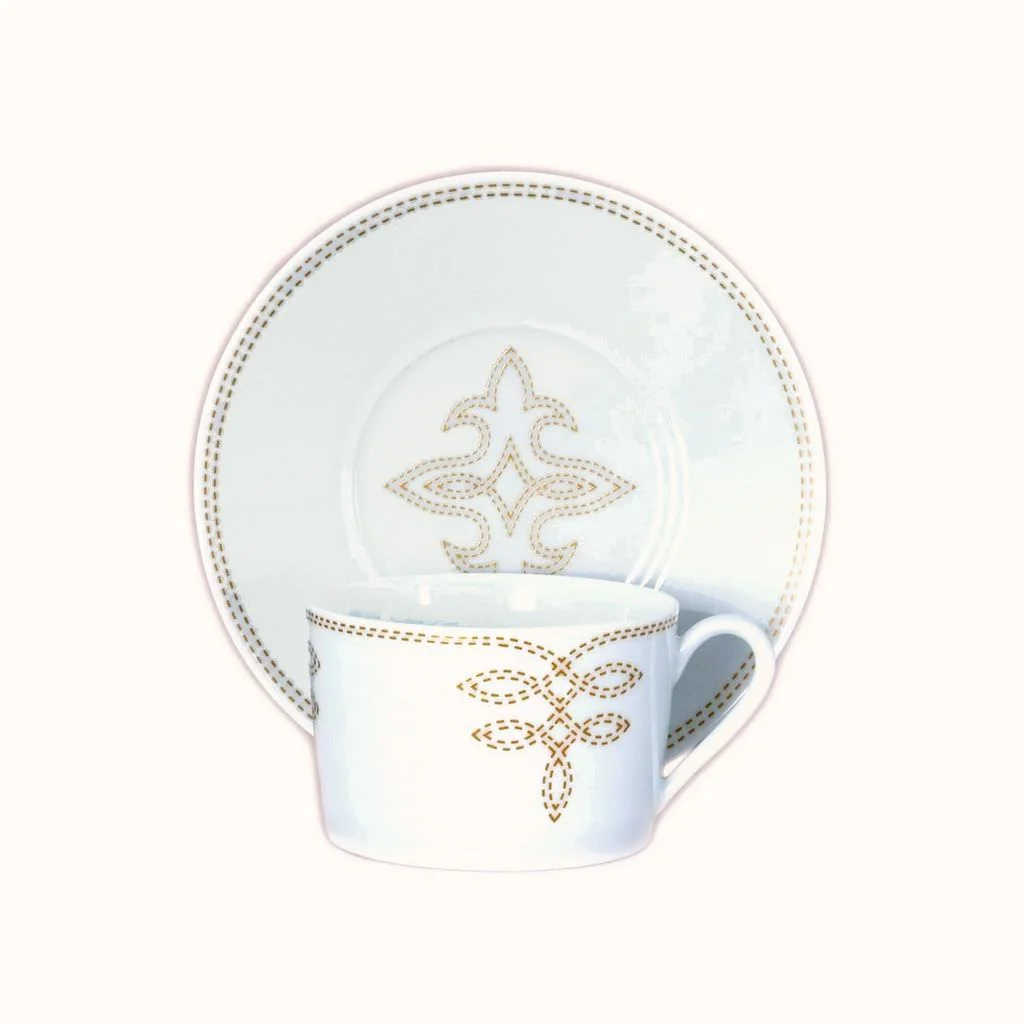 TASSE ET SOUCOUPE THE DORE - TEA CUP AND SAUCER GOLD